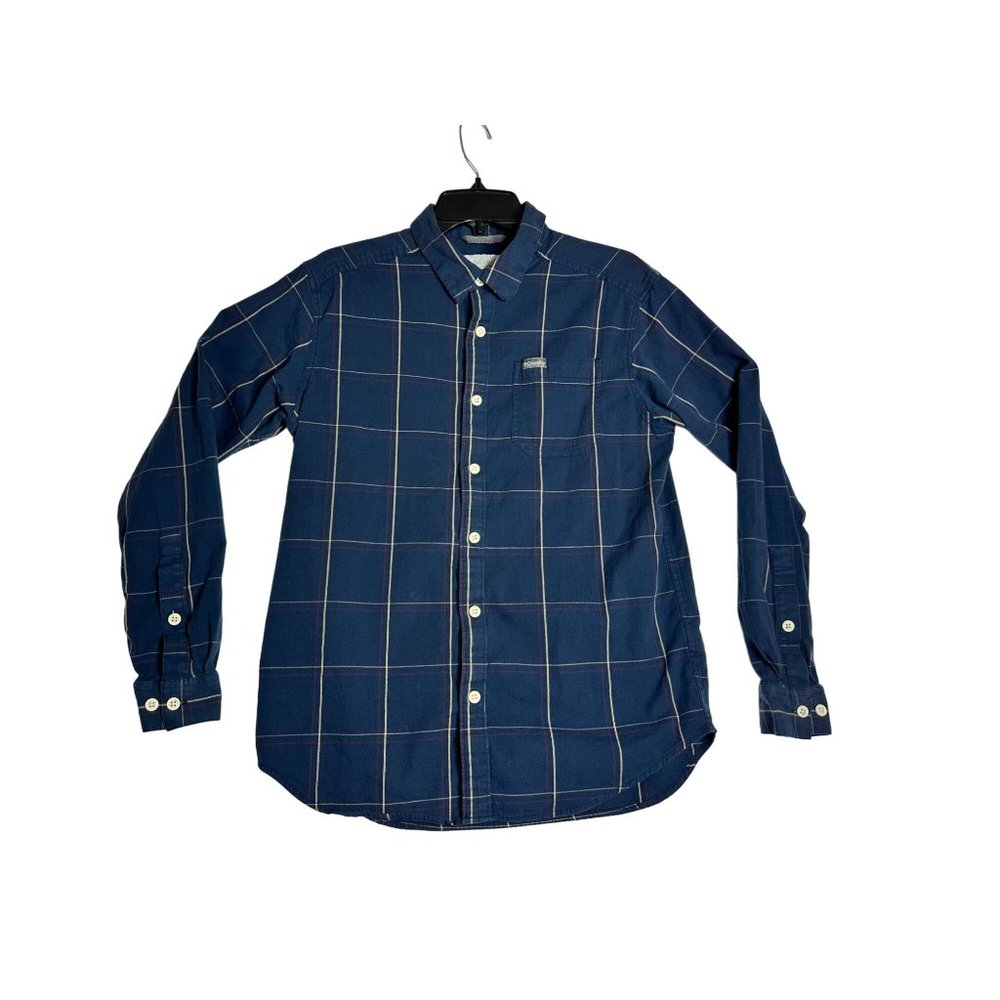 Columbia Sportswear Blue Plaid Light Flannel Shirt Mens Medium